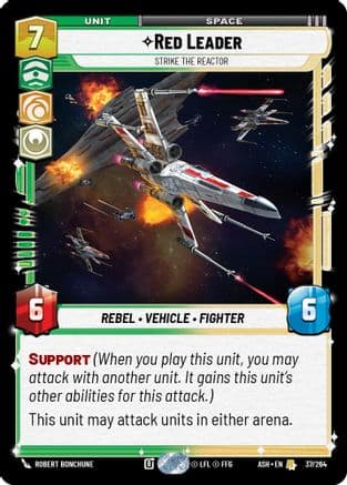 Red Leader - Strike the Reactor — Ashes of the Empire Star Wars: Unlimited card by Envar Entertainment
