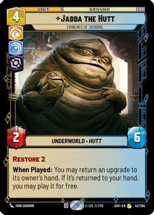 Jabba the Hutt - Eminence of Tatooine — Ashes of the Empire Star Wars: Unlimited card by Vincent Dutrait