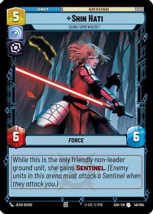 Shin Hati - Going Somewhere? — Ashes of the Empire Star Wars: Unlimited card by Vincent Dutrait