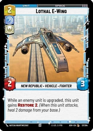 Lothal E-Wing — Ashes of the Empire Star Wars: Unlimited card by Natcha Ngamtweerat