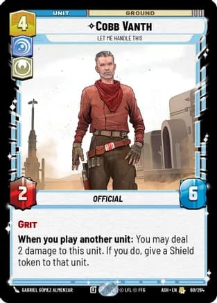 Cobb Vanth - Let Me Handle This — Ashes of the Empire Star Wars: Unlimited card by Miki Montlló