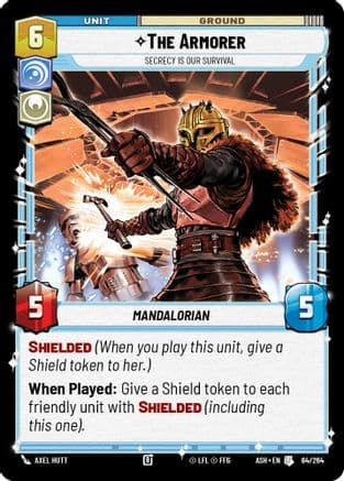 The Armorer - Secrecy is Our Survival — Ashes of the Empire Star Wars: Unlimited card by Terry Wei
