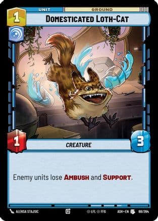 Domesticated Loth-Cat — Ashes of the Empire Star Wars: Unlimited card by Aleksa Stajsic