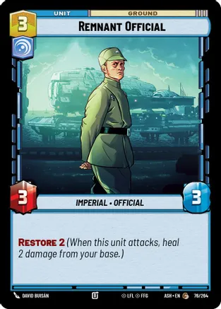 Remnant Official — Ashes of the Empire Star Wars: Unlimited card by David Buisán