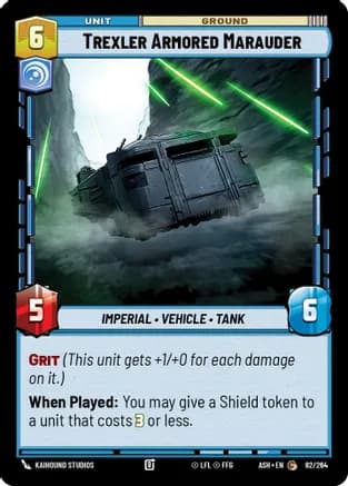 Trexler Armored Marauder — Ashes of the Empire Star Wars: Unlimited card by Kaihound Studios