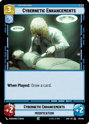 Cybernetic Enhancements — Ashes of the Empire Star Wars: Unlimited card by Kaihound Studios