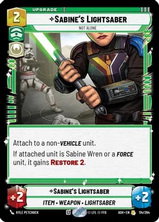 Sabine's Lightsaber - Not Alone — Ashes of the Empire
