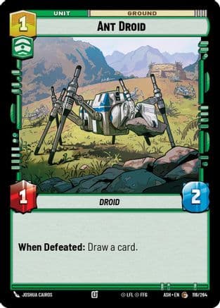 Ant Droid — Ashes of the Empire Star Wars: Unlimited card by Joshua Cairos
