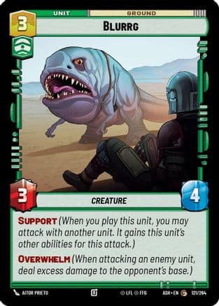 Blurrg — Ashes of the Empire Star Wars: Unlimited card by Gabriel Gómez