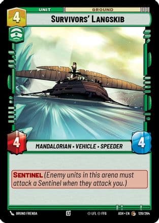 Survivors' Langskib — Ashes of the Empire Star Wars: Unlimited card by Bruno Frenda