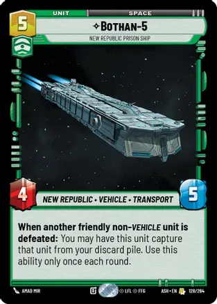 Bothan-5 - New Republic Prison Ship — Ashes of the Empire Star Wars: Unlimited card by Amad Mir