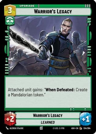 Warrior's Legacy — Ashes of the Empire Star Wars: Unlimited card by Aleksa Stajsic