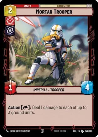 Mortar Trooper — Ashes of the Empire Star Wars: Unlimited card by Envar Entertainment