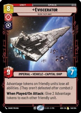 Eviscerator - Burn Them Away — Ashes of the Empire Star Wars: Unlimited card by Shane Molina