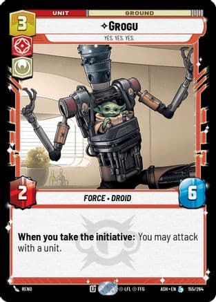 Grogu - Yes. Yes. Yes. — Ashes of the Empire Star Wars: Unlimited card by Borja Pindado