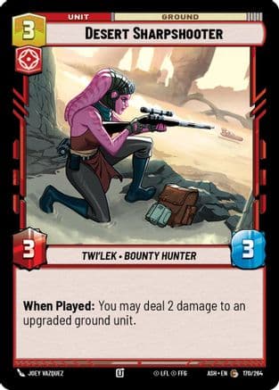 Desert Sharpshooter — Ashes of the Empire Star Wars: Unlimited card by Joey Vazquez