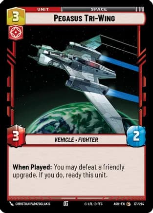 Pegasus Tri-Wing — Ashes of the Empire Star Wars: Unlimited card by Christian Papazoglakis