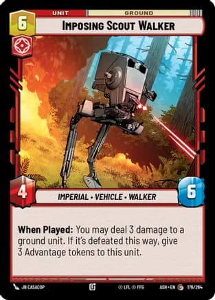 Imposing Scout Walker — Ashes of the Empire Star Wars: Unlimited card by JB Casacop