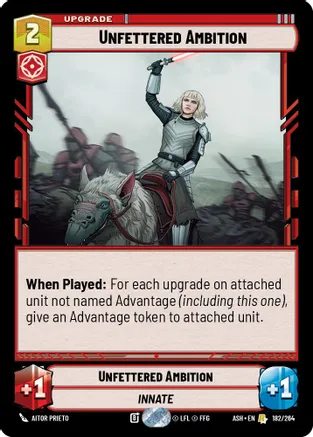 Unfettered Ambition — Ashes of the Empire Star Wars: Unlimited card by Aitor Prieto