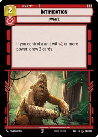 Intimidation — Ashes of the Empire Star Wars: Unlimited card by Ivan Shavrin
