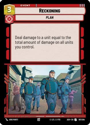 Reckoning — Ashes of the Empire Star Wars: Unlimited card by Ario Murti
