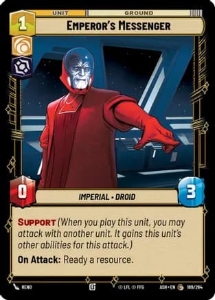 Emperor's Messenger — Ashes of the Empire Star Wars: Unlimited card by Omercan Cirit