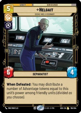 Helgait - Dooku Was a Visionary — Ashes of the Empire Star Wars: Unlimited card by Miki Montlló