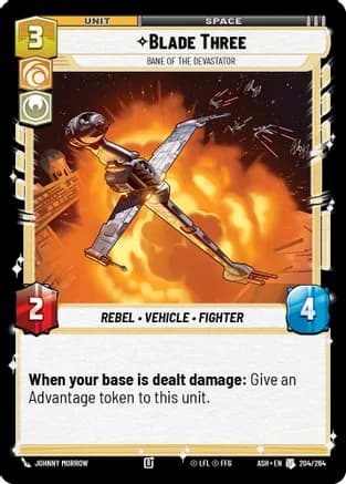 Blade Three - Bane of the Devastator — Ashes of the Empire Star Wars: Unlimited card by Envar Entertainment