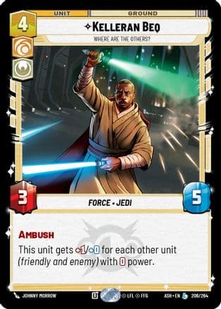 Kelleran Beq - Where are the Others? — Ashes of the Empire Star Wars: Unlimited card by Johnny Morrow