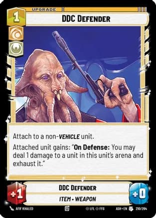 DDC Defender — Ashes of the Empire Star Wars: Unlimited card by Afif Khaled