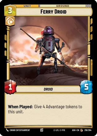 Ferry Droid — Ashes of the Empire Star Wars: Unlimited card by Envar Entertainment