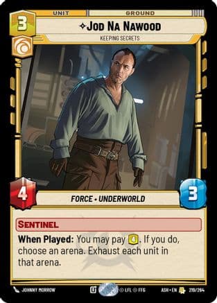 Jod Na Nawood - Keeping Secrets — Ashes of the Empire Star Wars: Unlimited card by David Buisán