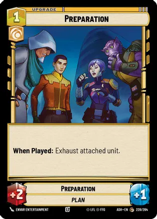 Preparation — Ashes of the Empire Star Wars: Unlimited card by Envar Entertainment