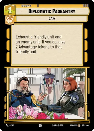 Diplomatic Pageantry — Ashes of the Empire Star Wars: Unlimited card by Reno