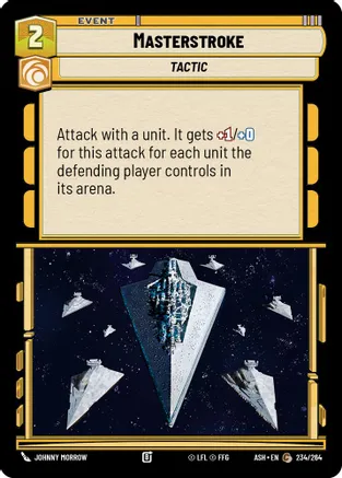 Masterstroke — Ashes of the Empire Star Wars: Unlimited card by Johnny Morrow