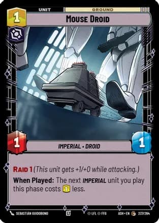 Mouse Droid — Ashes of the Empire Star Wars: Unlimited card by Aitor Prieto