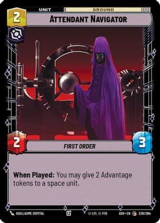Attendant Navigator — Ashes of the Empire Star Wars: Unlimited card by Guillaume Ospital