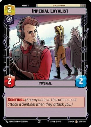Imperial Loyalist — Ashes of the Empire Star Wars: Unlimited card by Sebastián Guidobono