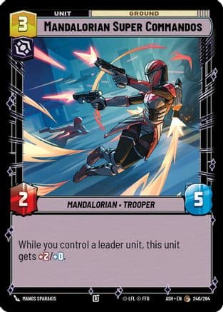 Mandalorian Super Commandos — Ashes of the Empire Star Wars: Unlimited card by Manos Sparakis