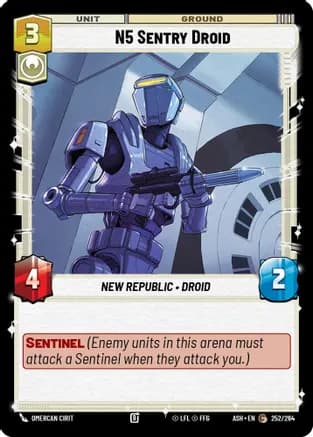 N5 Sentry Droid — Ashes of the Empire Star Wars: Unlimited card by Omercan Cirit