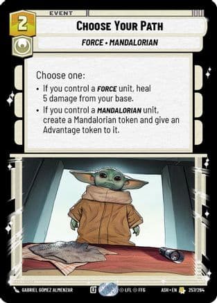 Choose Your Path — Ashes of the Empire Star Wars: Unlimited card by Vincent Dutrait
