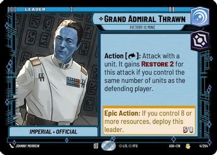 Grand Admiral Thrawn - Victory is Mine — Ashes of the Empire Star Wars: Unlimited card by Vincent Dutrait