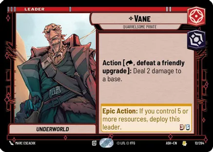 Vane - Quarrelsome Pirate — Ashes of the Empire Star Wars: Unlimited card by Aitor Prieto