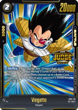 Vegeta (Judge Pack (Event Judge) 05) — Tournament and Championship Promos