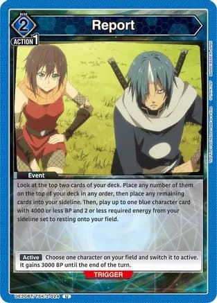 Report — UE20BT: That Time I Got Reincarnated as a Slime
