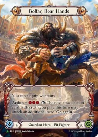 Bolfar, Bear Hands (Marvel) - JDG068 — Flesh and Blood: Promo Cards