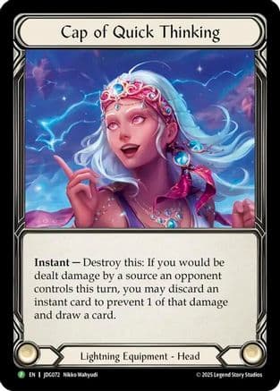 Cap of Quick Thinking - JDG072 — Flesh and Blood: Promo Cards