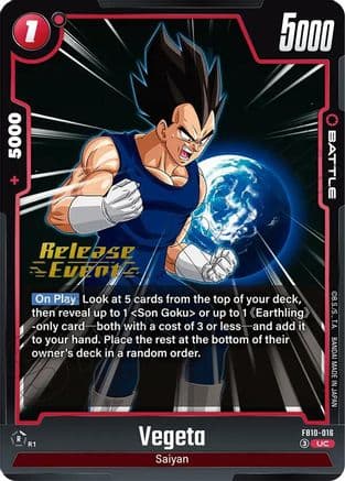 Vegeta - FB10-016 — Cross Force Release Event Cards