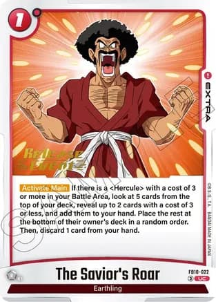 The Savior's Roar — Cross Force Release Event Cards
