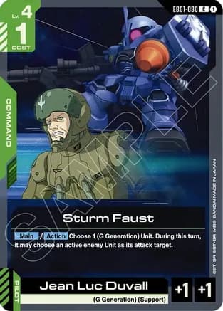 Sturm Faust — Eternal Nexus Gundam Card Game card by Jean Luc Duvall